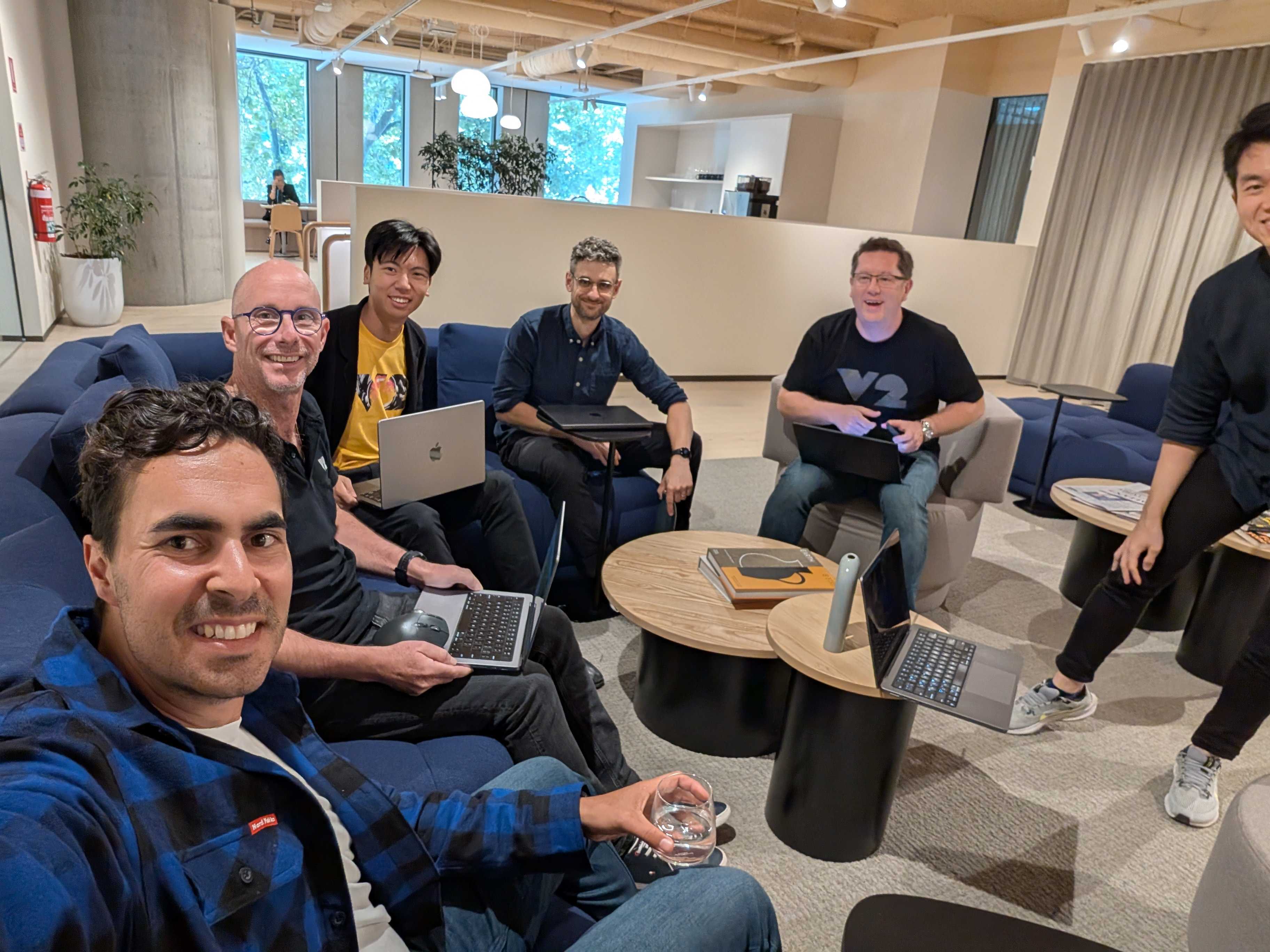 A photo of one of V2 AI's squads collaborating